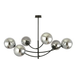 HUNTER 6 BLACK/GRAFIT - Lampa sufitowa modernistyczna