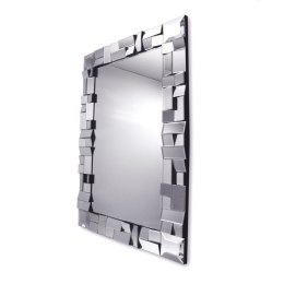 Zuza nietuzinkowe lustro prostokątne w ramie z lustrzanych elementów ustawionych pod różnymi kątami 80/120 cm