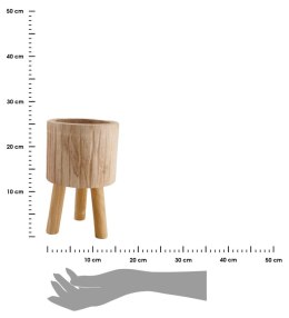 Donica z drewna paulownia - 25x15 cm
