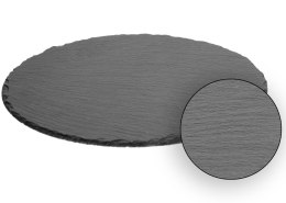 Talerz z kamienia łupkowego 22 cm Okrągła deska kuchenna wykonana z łupka kamiennego, idealna do serwowania dań i przekąsek