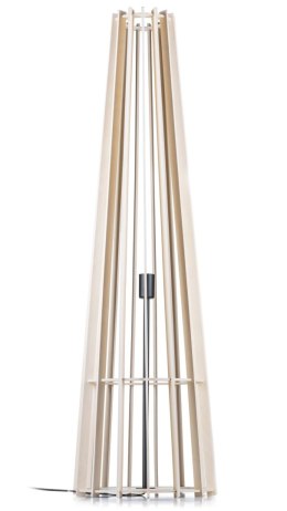 Nowa lampa podłogowa drewno/metal - 130cm