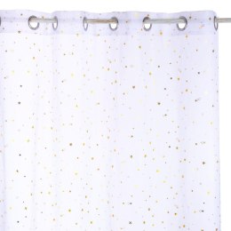 Zasłona Star White ze Złotymi Gwiazdkami 140x250 cm