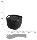 Koszyk Czarny 23x23 cm - Wytrzymałe Tworzywo