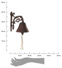 Ozdobny Zakrzywiony Dzwonek Drzwiowy - 19,8x19x11 cm