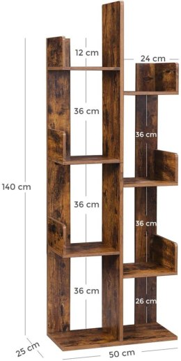 Regał drewniany 140 cm - styl rustykalny