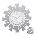 Zegar ścienny słońce srebrny glamour 24.5 cm