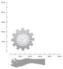 Zegar ścienny słońce srebrny glamour 24.5 cm