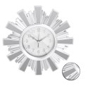 Elegancki zegar ścienny ze srebrną ramą - 24,5 cm