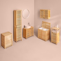 Szafka łazienkowa z drewna bambusowego - praktyczne schowki