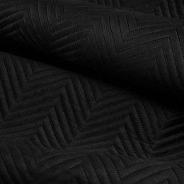 Elegancka czarna narzuta welwetowa 70x160 cm