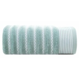 Klasyczny Ręcznik LEO 50x90 cm - niebieski z bordiurą
