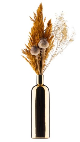 Złoty nowoczesny wazon Laura 27 cm - idealny do wnętrz glamour.