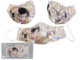 Maseczka ochronna - G. Klimt, Pocałunek (kremowe tło) (CARMANI)