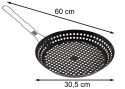 Płaski grill ze składaną rączką - 30,5 cm
