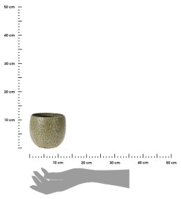Doniczka Ceramiczna Zielona - 13x11 cm