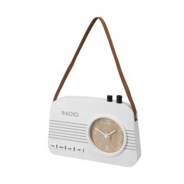 Ekskluzywny zegar stojący Radio, kolor biały
