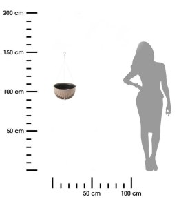 Donica EKO kawa latte wisząca 24xh14 cm
