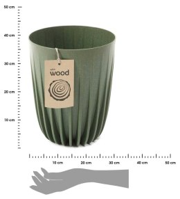 Donica ECO z drewna - Zielona 30xh36 cm