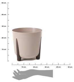 Elegancka donica Moss ECO do kawy latte, 26xh25 cm