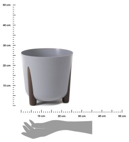 Donica ceramiczna szara 26xh25 cm