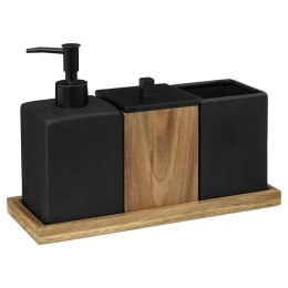 Komplet łazienkowy Akai Czarny - Elegancki zestaw łazienkowy w kolorze czarnym