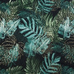 DAWOSA Narzuta 200x220 cm welurowa - motyw roślinny