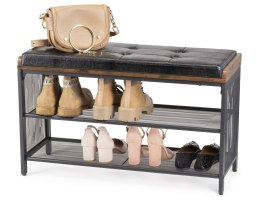 Pikowana półka na buty ze stali - Rustykalna