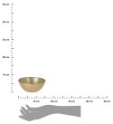 Złota szklana miska na przekąski 15 cm