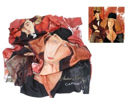Chusta - A. Modigliani, Kobieta w kapeluszu i Mario Varvogli (CARMANI)