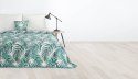 Nakrycie na łóżko PALMS2 220x240 cm - elegancka narzuta w motyw roślinny
