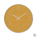 Zegar ścienny Laure 30 cm w kolorze żółtym