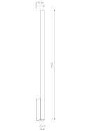 Lampa ścienna LASER XL 78cm brąz 2xG9