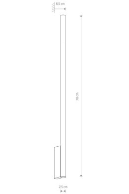 Dekoracyjny kinkiet LASER XL 78cm miedź z podwójnym oświetleniem G9