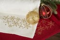 Ręcznik świąteczny biały 70x140 Śnieżne motywy