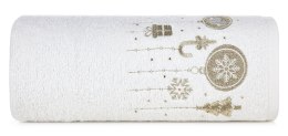 Świąteczny Ręcznik Santa - Biały, 50x90 cm