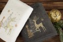 Ręcznik świąteczny z haftem - SANTA/20 70x140, biały