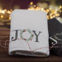 Ręcznik świąteczny z haftowanym napisem JOY