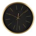 Elegancki zegar ścienny, czarny i złoty, 25 cm