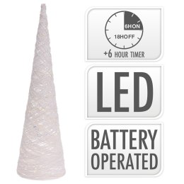 Stożek biała choinka LED 60 cm