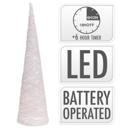 Stożek świetlny 80 cm biała - dekoracyjna choinka z 40 diodami LED