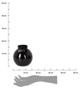 Czarny błyszczący kula dekoracyjna 15 cm