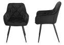 Elegancki Komplet 4 krzeseł Hana Black