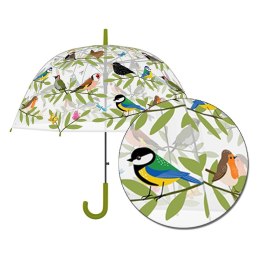 Przezroczysty parasol z motywem ptaków: 83 cm