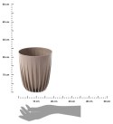 Donica Stripped ECO coffee latte 19xh23 cm