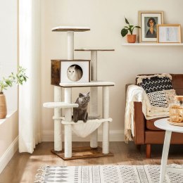 Drapak Kot Solidny - 138cm, Brązowo-Biały