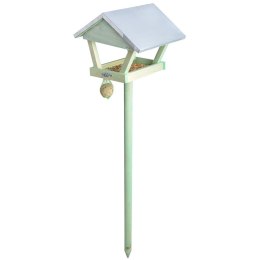Karmnik dla ptaków zielony stojący