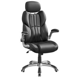 Czarny fotel biurowy z regulacją - komfort i funkcjonalność
