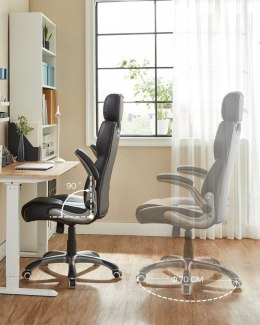 Czarny fotel biurowy z regulacją - komfort i funkcjonalność