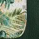 Narzuta DAWOSA 200x220 cm biało zielona Nakrycie na łóżko, wykonane z przyjemnego w dotyku materiału, ozdobione motywem roślinny