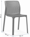 Krzesło plastikowe nowoczesne SIMON ART GREY